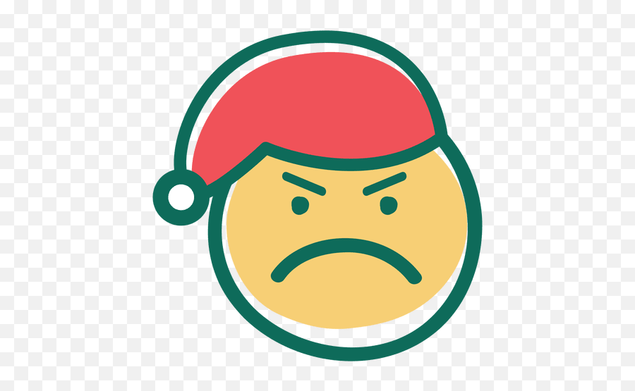 Angry Santa Claus Hat Face Emoticon 33 Transparent Png U0026 Svg Emoji,Santa Claus Hat Transparent