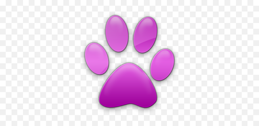 Kitty Cat Paw Prints Transparent Png - Dog Print Png Purple Emoji,Paw Clipart
