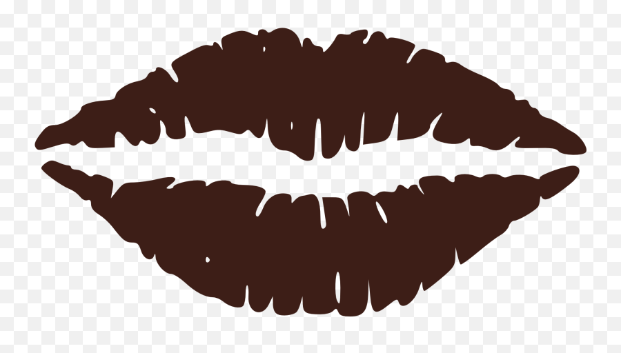 Brown Lips Clipart Free Image - Grey Lips Clipart Emoji,Lips Clipart
