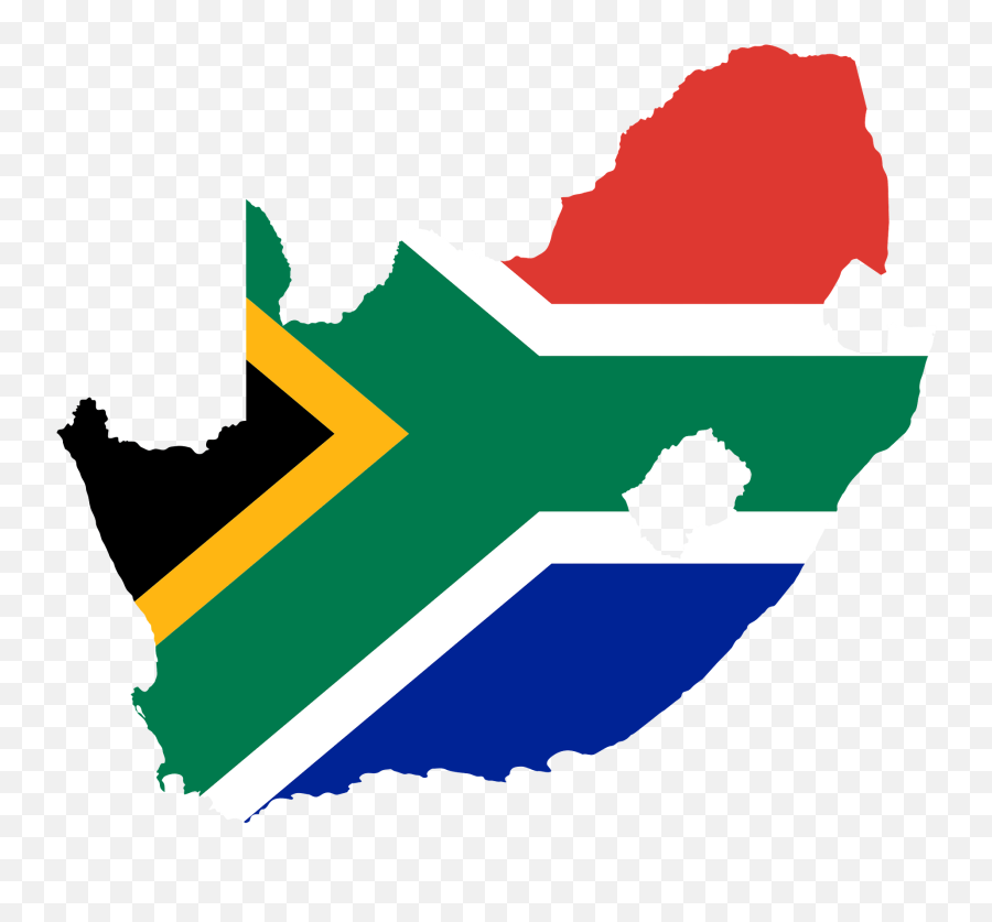 South Africa Flag Map Clipart - Transparent South Africa Map Png Emoji,Africa Clipart