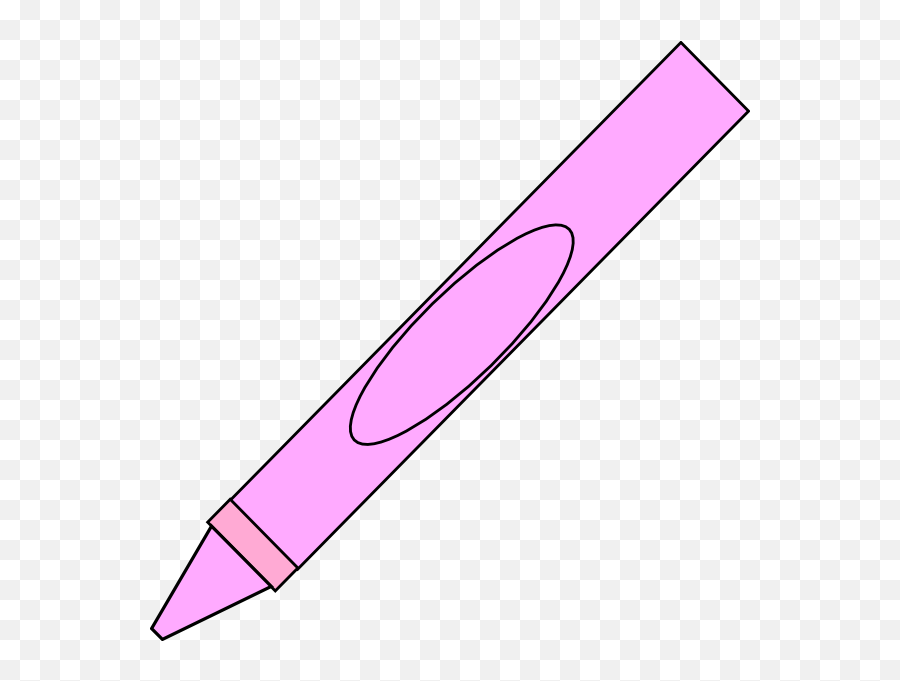 Crayon Clipart Pink Crayon Pink - Transparent Pink Crayon Emoji,Crayon Clipart