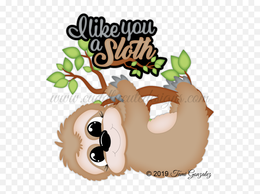 I Like You A Sloth Sloth Valentine Sloth Squirrel Clipart - Happy Emoji,Sloth Clipart