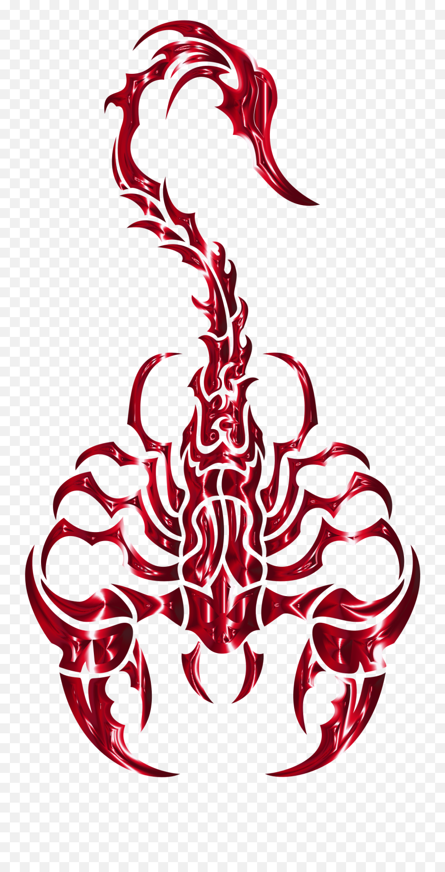 Red Scorpio Symbol Png Image - Purepng Free Transparent Scorpion Tribal Emoji,Red Transparent