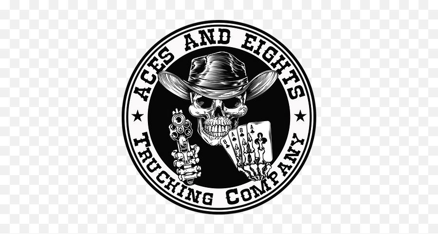 Long Haul And Local Aces And Eights Trucking Company Emoji,Trucking Companies Logo