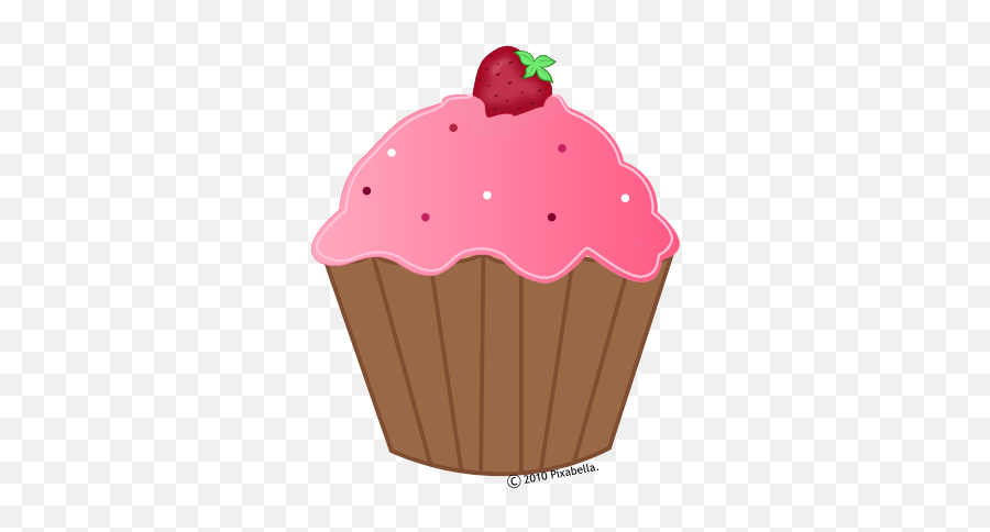 Library Of Pink And Brown Cupcake Jpg Royalty Free Library - Birthday Cup Cake Cartoon Emoji,Cupcake Clipart