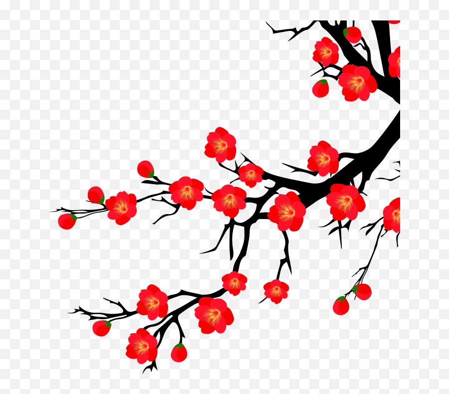 Kirschblüten - Cherry Blossom Clipart Full Size Clipart Red Cherry Blossom Clipart Emoji,Cherry Blossom Clipart