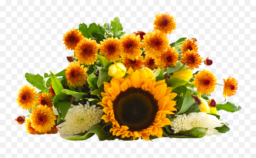 Sunflower Png Images Transparent Free - Transparent Background Yellow Flower Bouquet Png Emoji,Sunflower Transparent