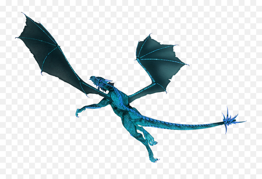 Download Blue Flying Dragon Clipart - Blue Dragon Flying Transparent Background Emoji,Dragon Png
