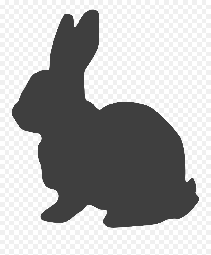 Rabbit Hare Bunny Easter Bunny Png - Grey Rabbit Silhouette Emoji,Easter Bunny Png