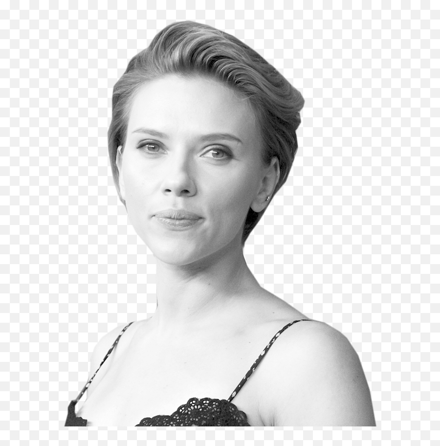 A Scarlett Johansson New Movie Rough - Scarlett Johansson Black And White Png Emoji,Cast Of Transparent