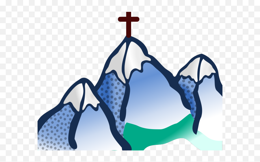 Mountains Clipart Vector - Mountain With Cross Clipart Clip Art Emoji,Mountains Clipart