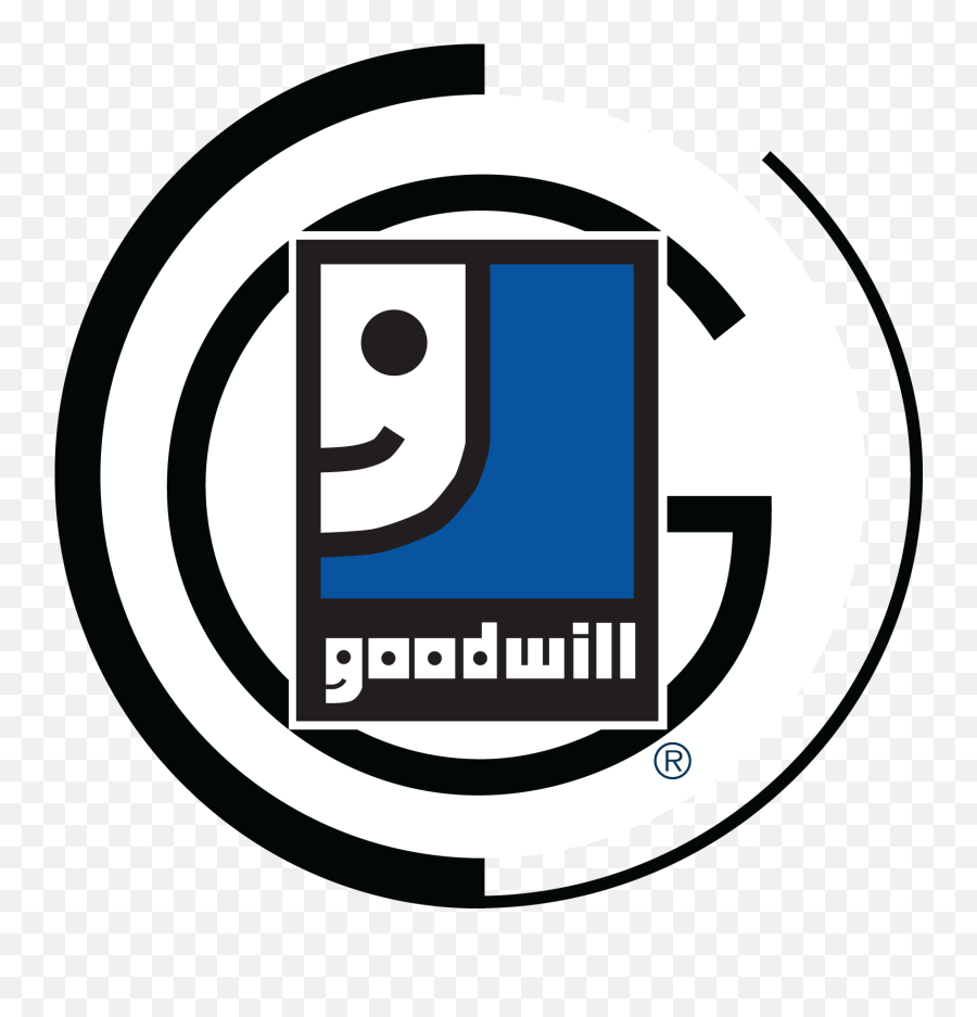 Circle Logo Gw Blue Black Png - Goodwill Industries Of Central North Carolina Emoji,Goodwill Logo