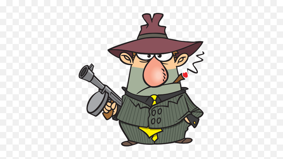 Fat Boy Cartoon - Cartoon Man With Gun 400x425 Png Old Gangster Cartoon Emoji,Cartoon Gun Png