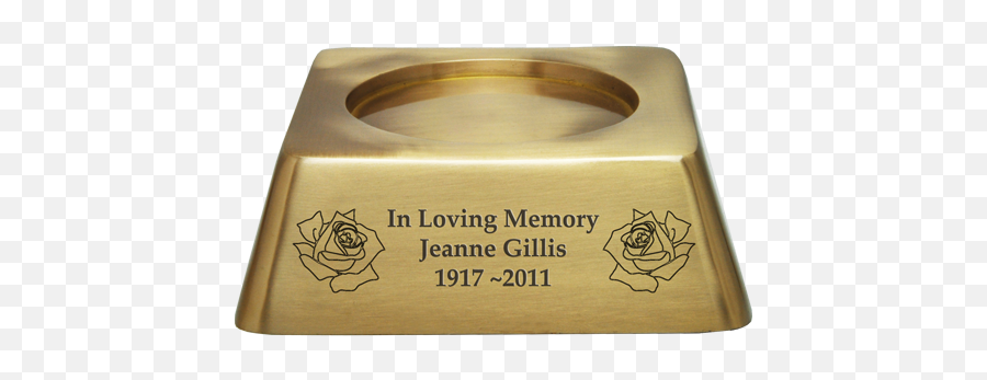 Wholesale Engraved Memorial Plaque - Square Urn Base Matte Brass Stand For Urn Emoji,In Loving Memory Clipart