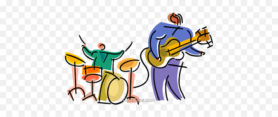 Rock Musicians Royalty Free Vector Clip Art Illustration - Rock Band Vector Free Emoji,Rock Stars Clipart