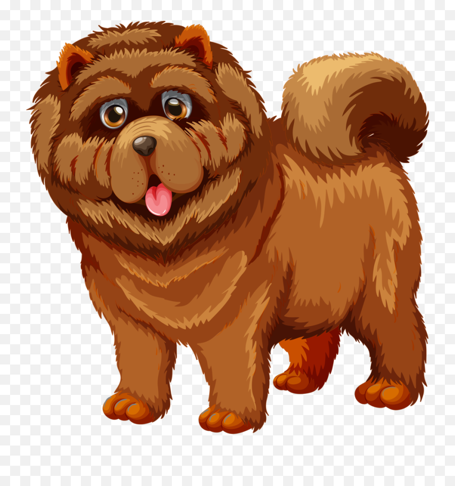 Pin - Chow Chow Dog Vector Emoji,Pomeranian Clipart