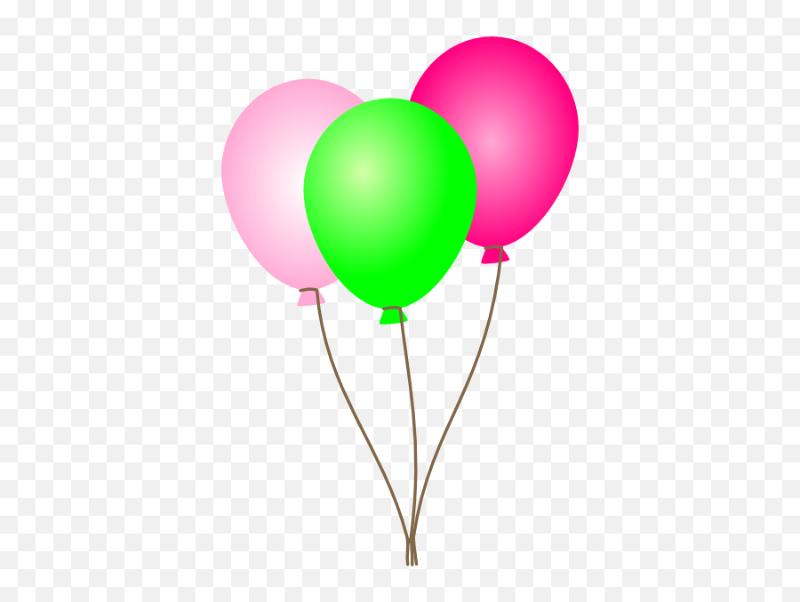 Pink Balloons Clipart Free Images - Clipartix Pink And Green Balloons Clipart Emoji,Birthday Balloons Clipart