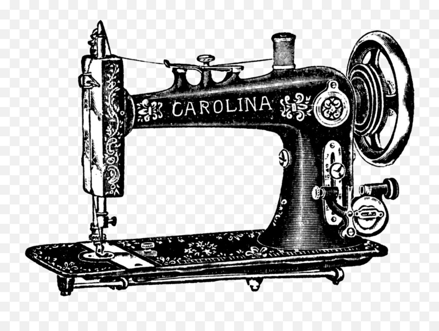 Sewing Machines Treadle Clip Art - Sewing Needle Png Sewing Machine Vintage Emoji,Sewing Clipart
