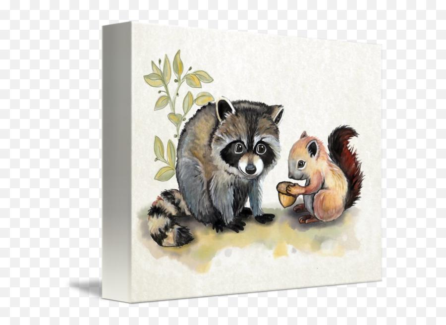 Raccoon And Squirrel By Cheryl Marie Emoji,Raccoon Transparent