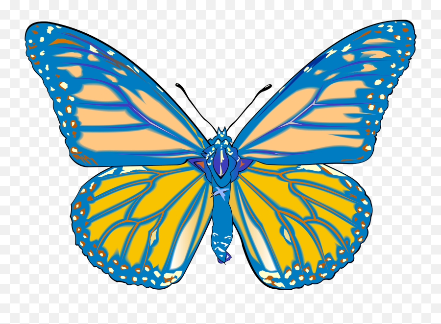 Blue Butterfly Clipart Free Download Transparent Png Creazilla Emoji,Blue Butterfly Clipart