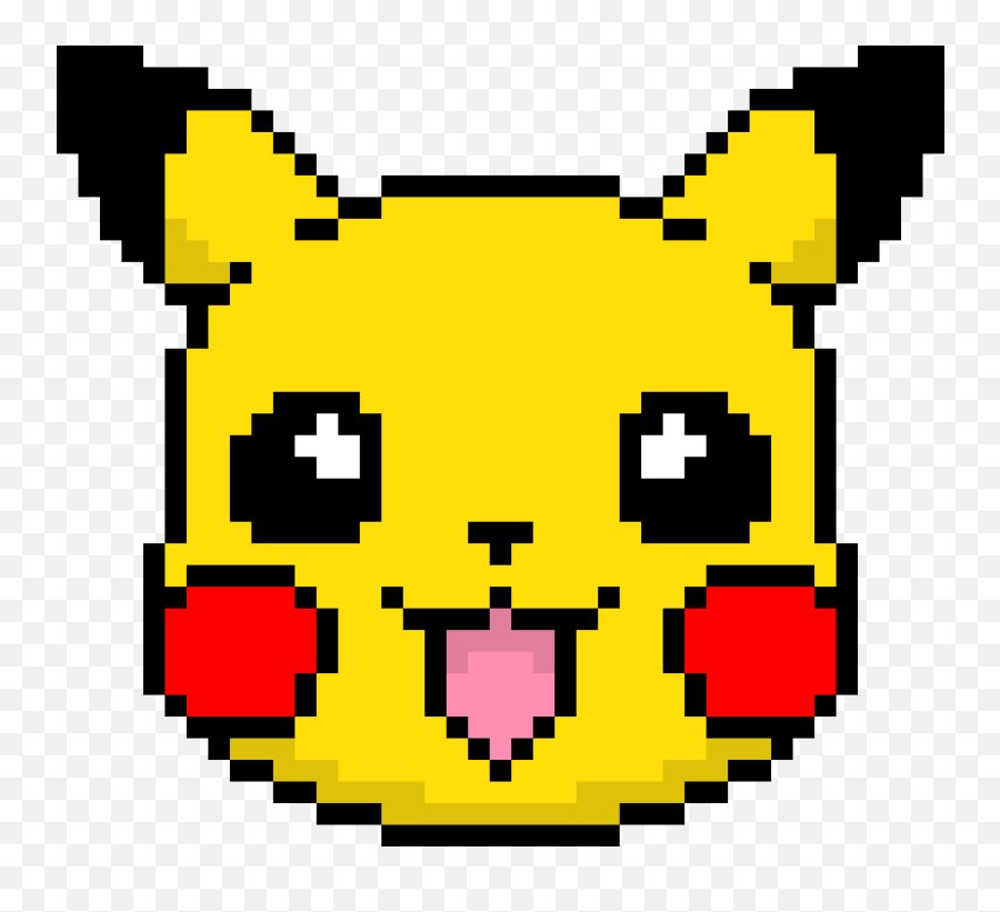 Download Hd Pikachu Clipart Pokemon Pixel - Pikachu Head Pikachu Pixel Art Emoji,Pikachu Clipart
