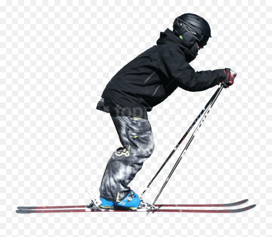 Download Hd Free Png Download Skiing - Downhill Ski Boot Emoji,Skiing Clipart