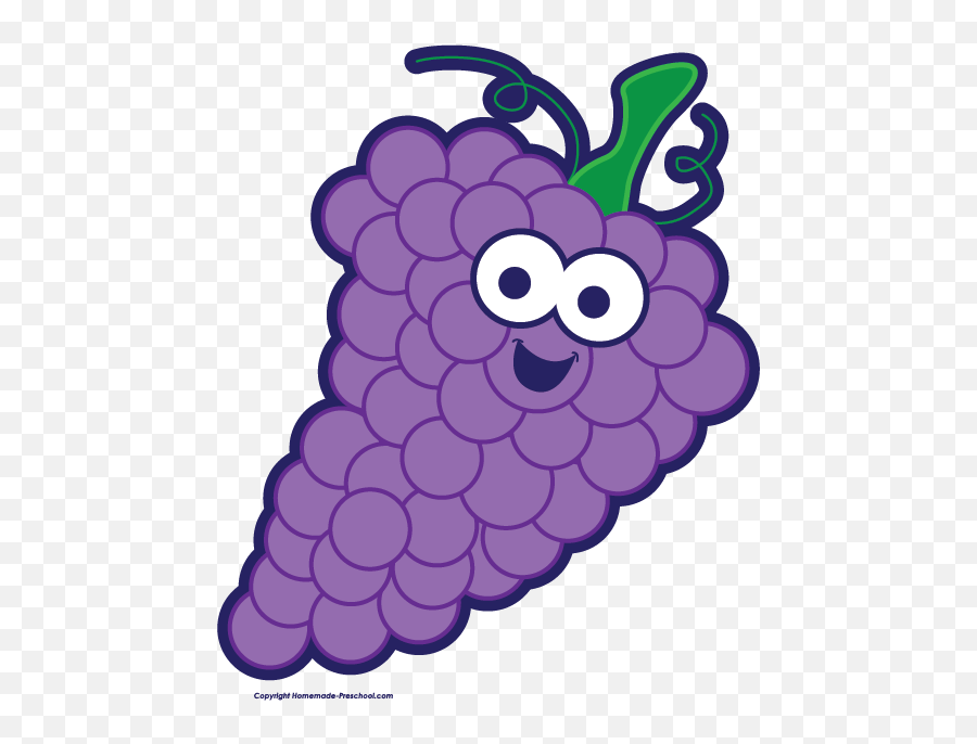 Grapes Free Fruit Clipart - Cartoon Grape Clipart Emoji,Fruit Clipart