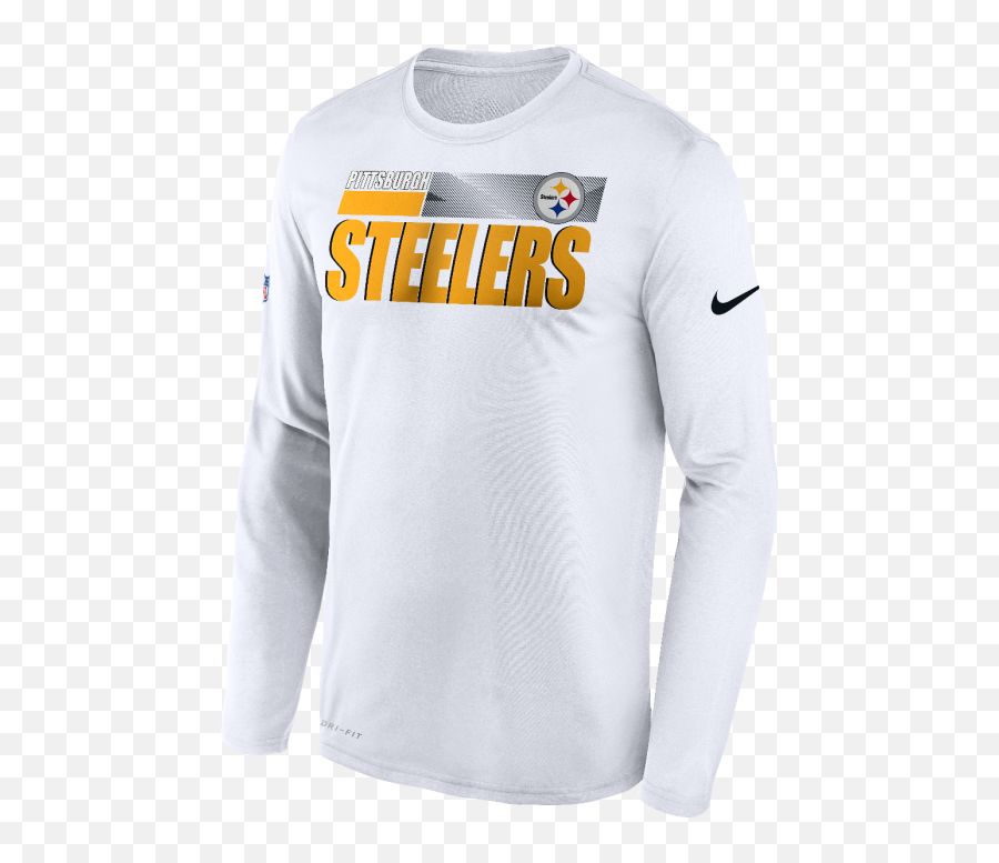 Pittsburgh Steelers Mens Nike Long - Steelers White Long Sleeve Shirt Emoji,Nike Logo Sweatshirts