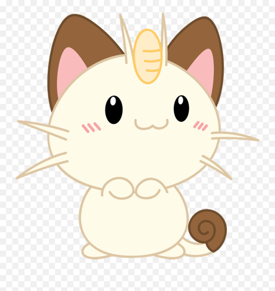 Cute Meowth Hd Png Download - Meowth Cute Emoji,Meowth Png