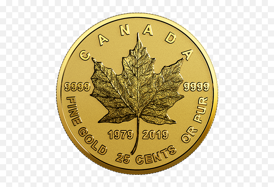 Maple Leaf 40th Anniversary Coin The Royal Canadian Mint - Canadian Gold Maple Coin 1979 Emoji,Maple Leaf Logo