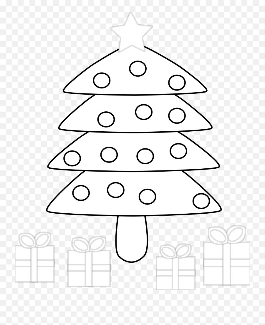 Black And White Christmas Tree - Clipart Best Emoji,Christmas Ornament Clipart Outline