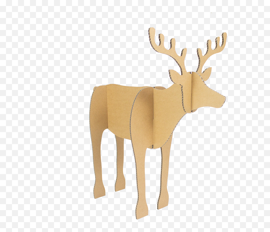 Set Of 2 Cardboard Reindeer Sustainable Christmas Toys Kartent Emoji,Deer Tracks Clipart