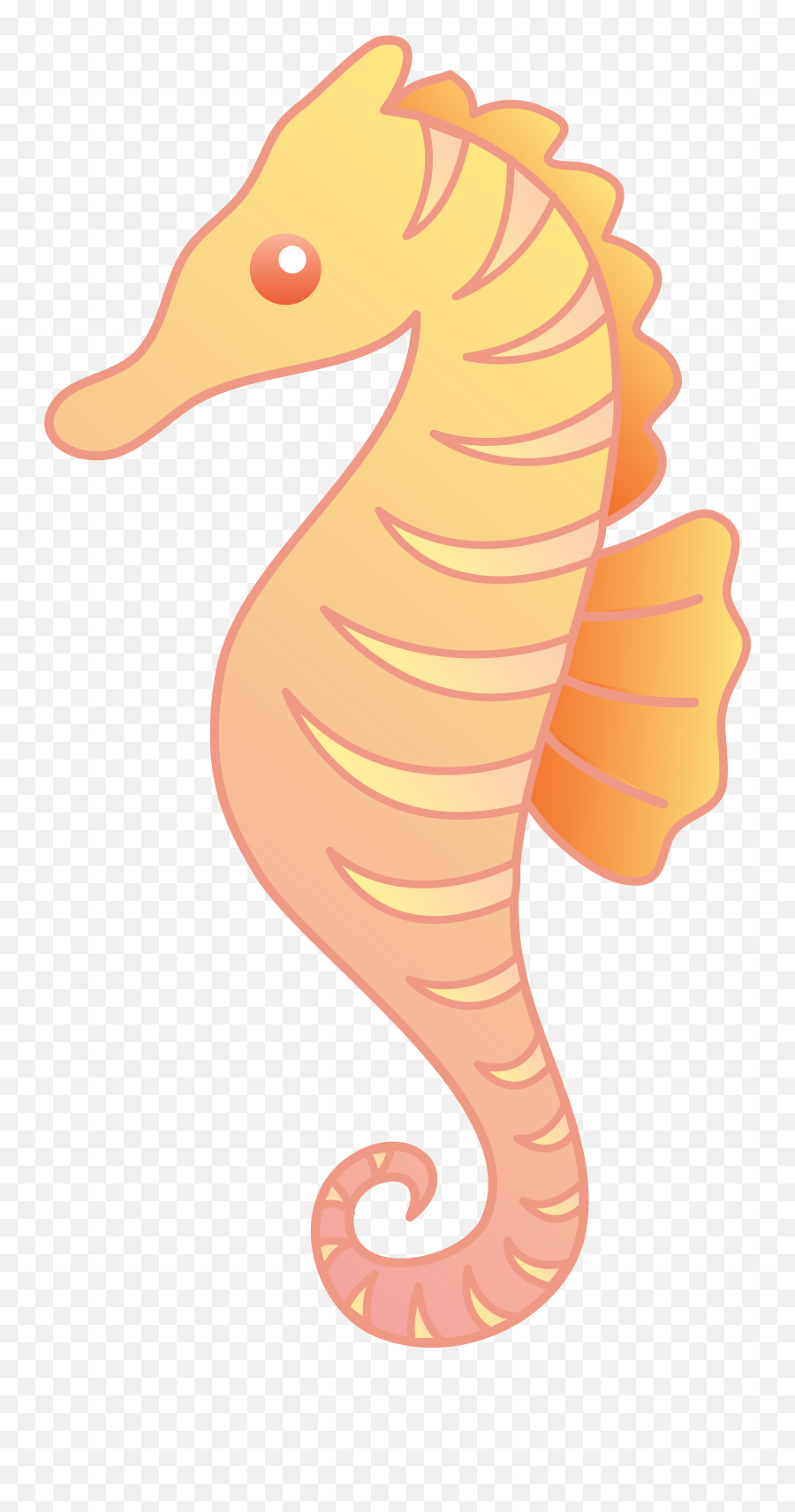 Orange Clipart Seahorse Pencil And In - Seahorse Clipart Emoji,Seahorse Clipart