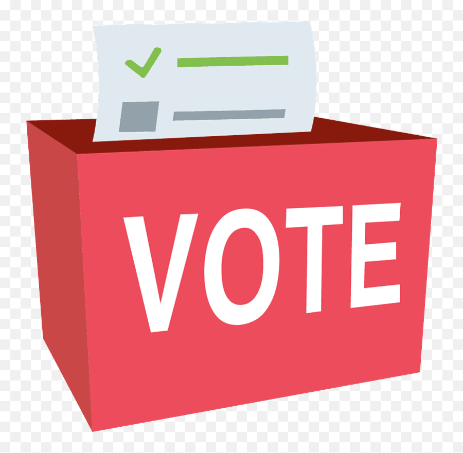 Ballot Box With Ballot Emoji Clipart - Voting Box Clipart Transparent Background,Vote Clipart