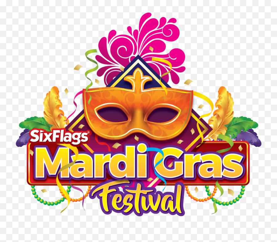 Six Flags Fiesta Texas - Mardi Gras Festival Logo Emoji,Six Flags Logo