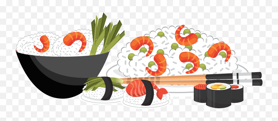 Download Japanese Cuisine Onigiri Fast Food Sushi - Full Bowl Emoji,Sushi Png