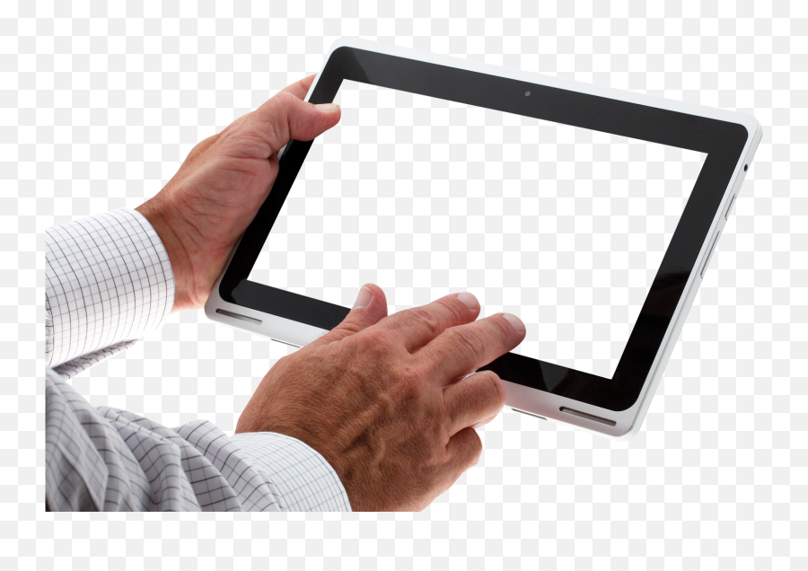 Hand Using Tablet Png Image - Holding Tablet Png Transparent Emoji,Tablet Png