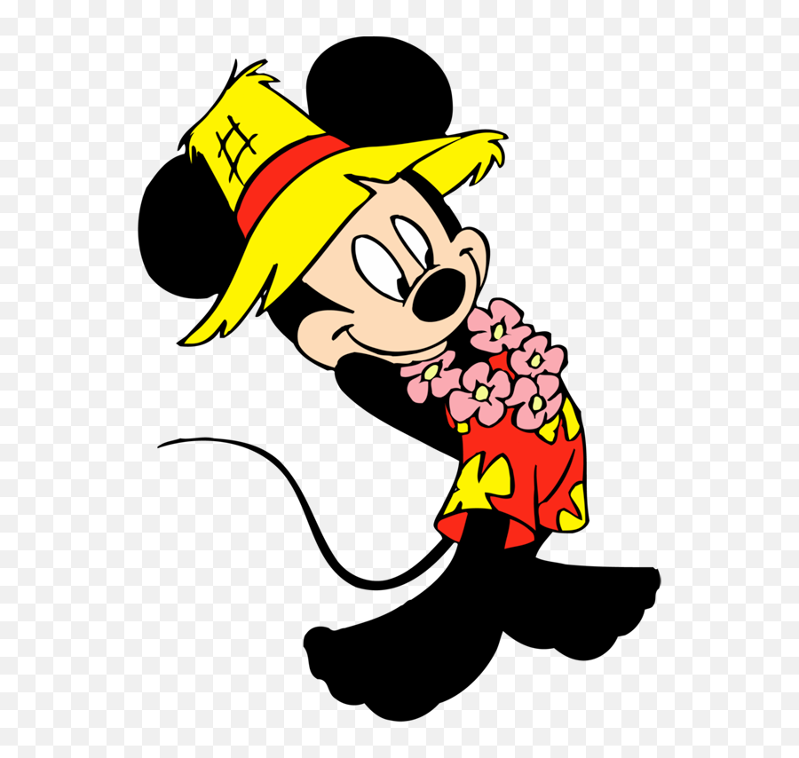 Hawaiian Clipart Mickey Mouse Hawaiian Mickey Mouse - Imágenes Mickey Mouse Playa Png Emoji,Hawaiian Clipart