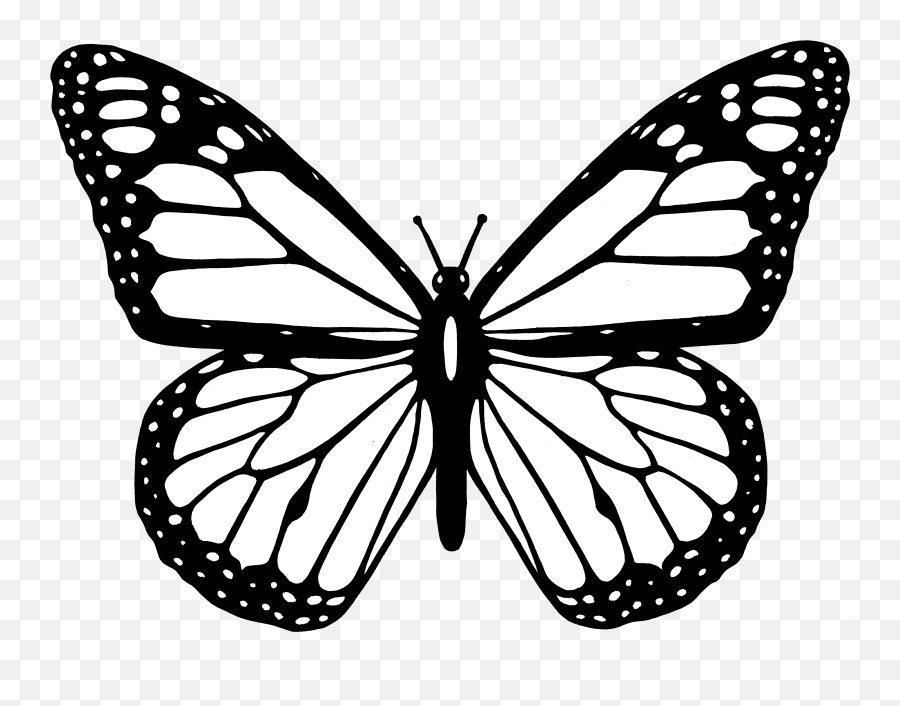 Butterfly Clipart 10 - Butterfly Clipart Black And White Emoji,Butterfly Clipart