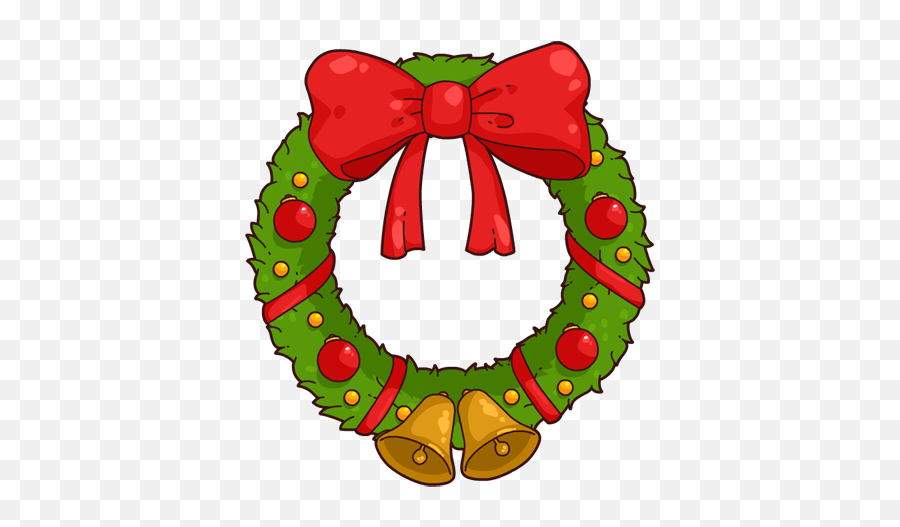 Wreath Clipart Kid 2 - Cute Christmas Wreath Cartoon Emoji,Wreath Clipart
