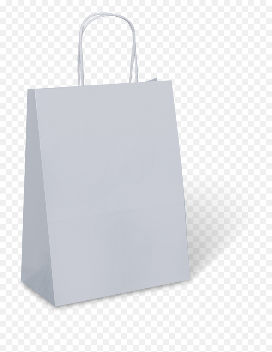 White - Paper Twist Handle Paper Bags Emoji,Paper Bag Png