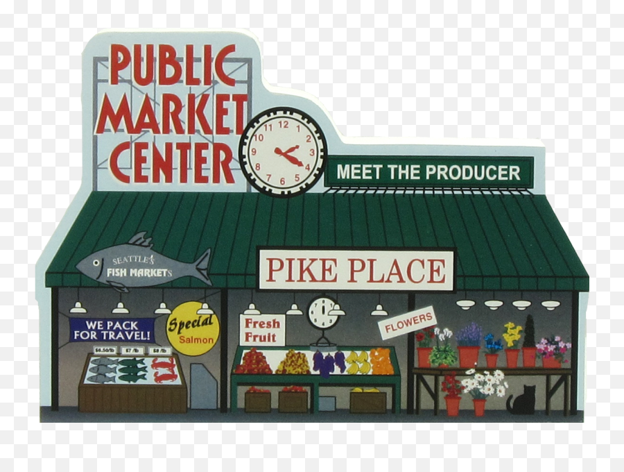 Download Hd Public Market Cartoon Transparent Png Image - Public Market Market Clip Art Emoji,Market Clipart