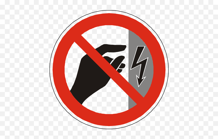 Danger Sign Do Not Touch Power Icon - Do Not Touch Png Emoji,Do Not Sign Png