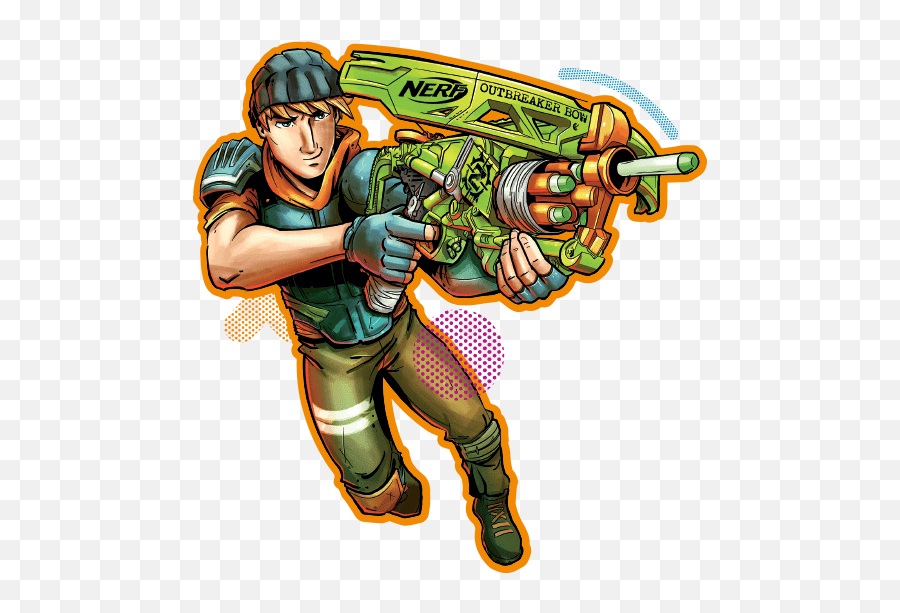 News - Cartoon Character With Nerf Guns Full Size Png Cartoon With Nerf Gun Png Emoji,Cartoon Gun Png