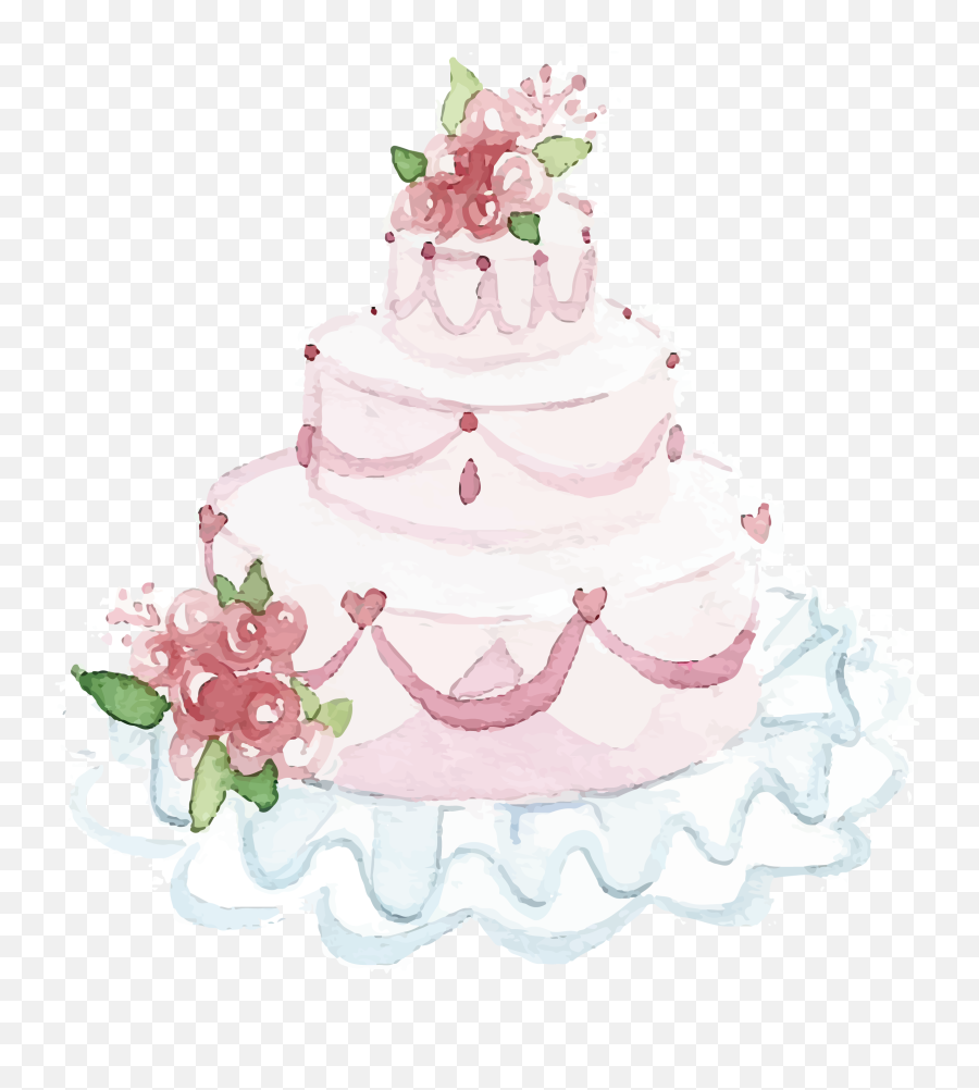 Free Transparent Wedding Cake Png - Birthday Cake Png Watercolour Emoji,Wedding Cakes Clipart
