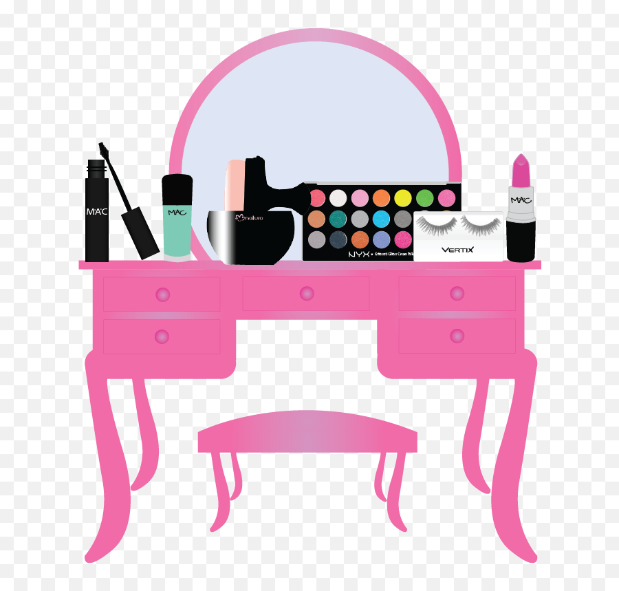 Makeup Clipart Glamour - Penteadeira De Maquiagem Desenho Topo De Bolo Maquiagem Png Emoji,Makeup Clipart