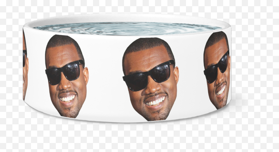 Download Kanye Face Dog Bowl - Kanye West Sunglasses Png Full Rim Emoji,Cool Sunglasses Png