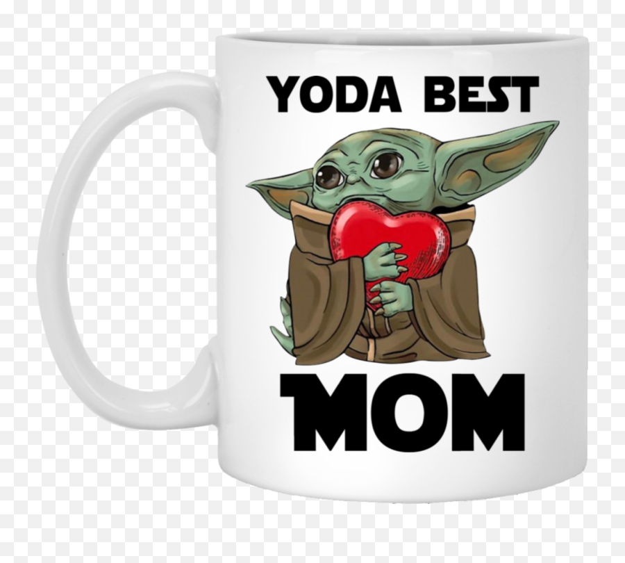 Yoda Best Mom Coffee Mug Funny Baby Yoda Hug Heart Mother Emoji,Baby Yoda Transparent