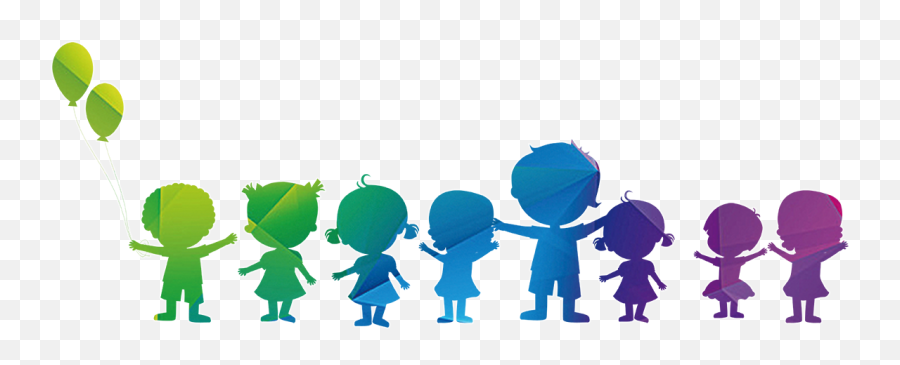 Silhouette Fundal - Children Silhouettes Holding Hands Png Emoji,Kids Holding Hands Clipart