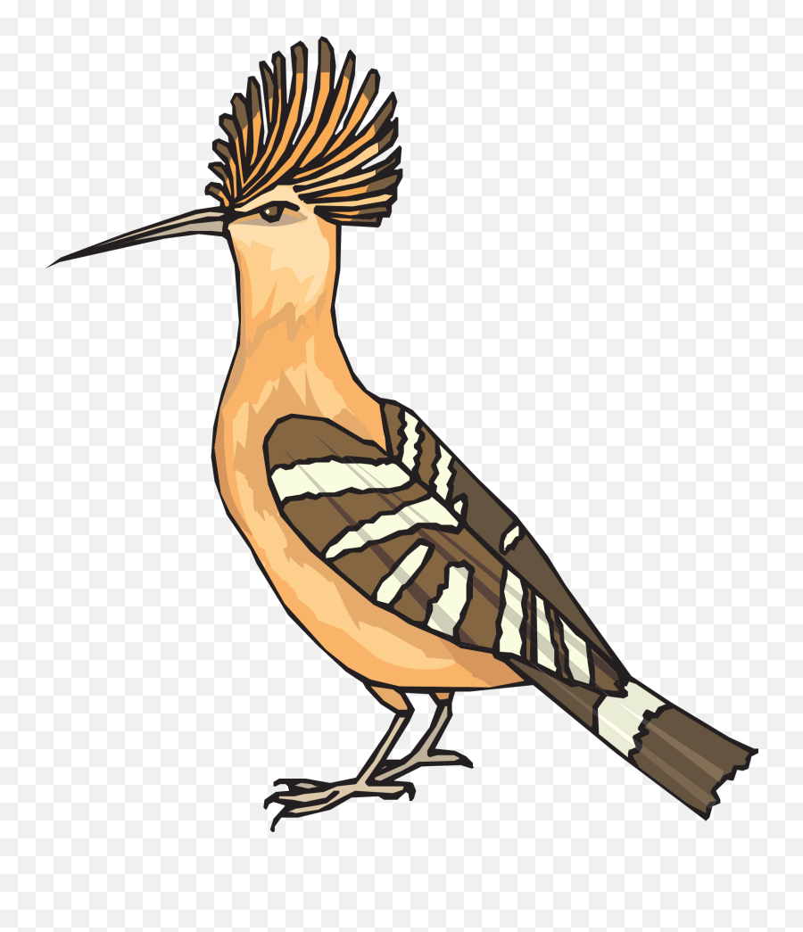Hoopoe Bird Clipart - Hud Hud Bird Drawing Emoji,Bird Clipart